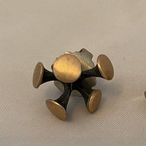 John Iverson sterling silver and 18K gold "jacks" post earrings